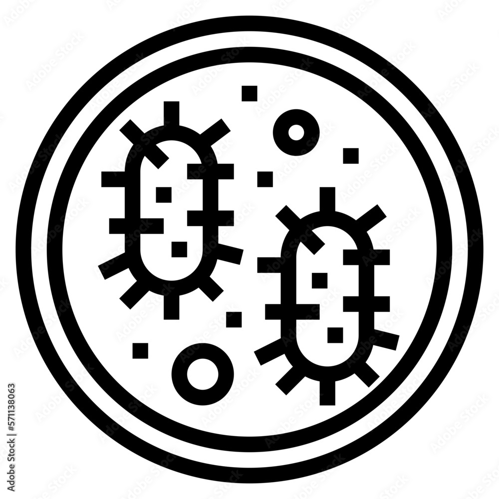Bacteria line icon style Bacteria line icon style