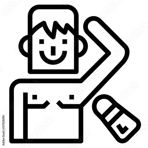 deodorant line icon style