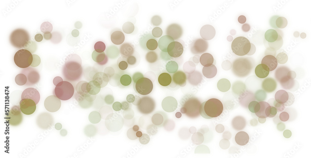 Bokeh lights element isolated on transparent background