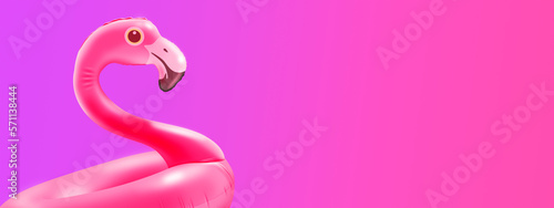 Cute inflatable pink flamingo toy