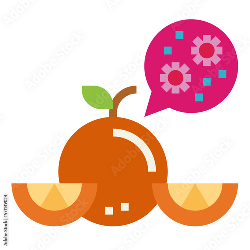 Contaminated flat icon style