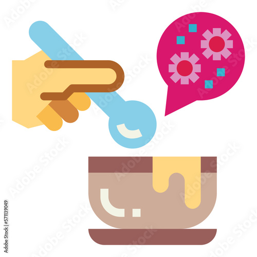 Eating flat icon style