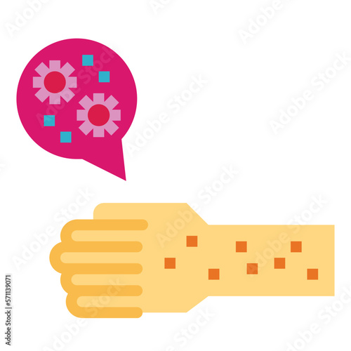 hand flat icon style