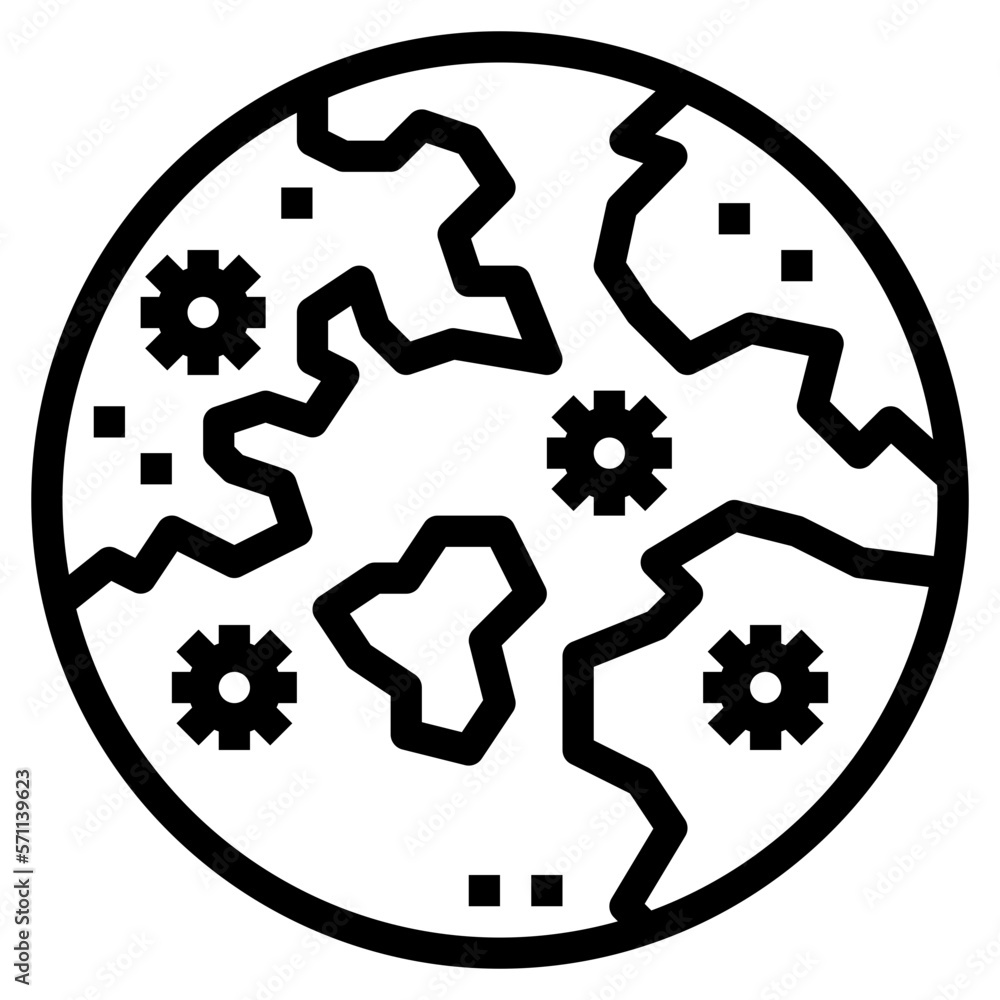 worldwide line icon style worldwide line icon style