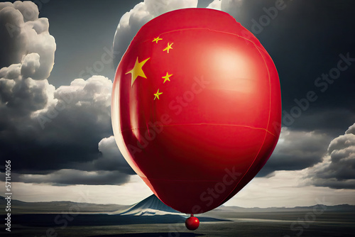 Chinese Spy Balloon Generative AI Illustration