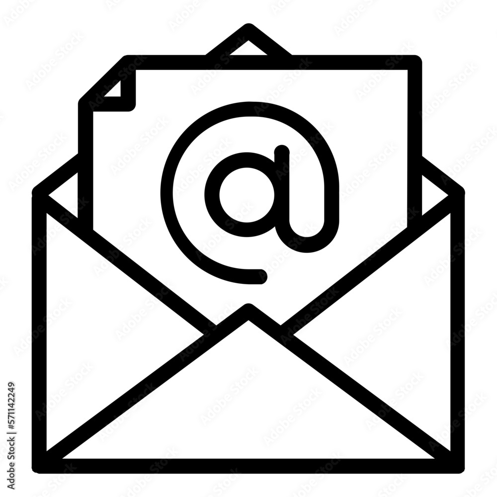 Letter message outline icon Letter message outline icon