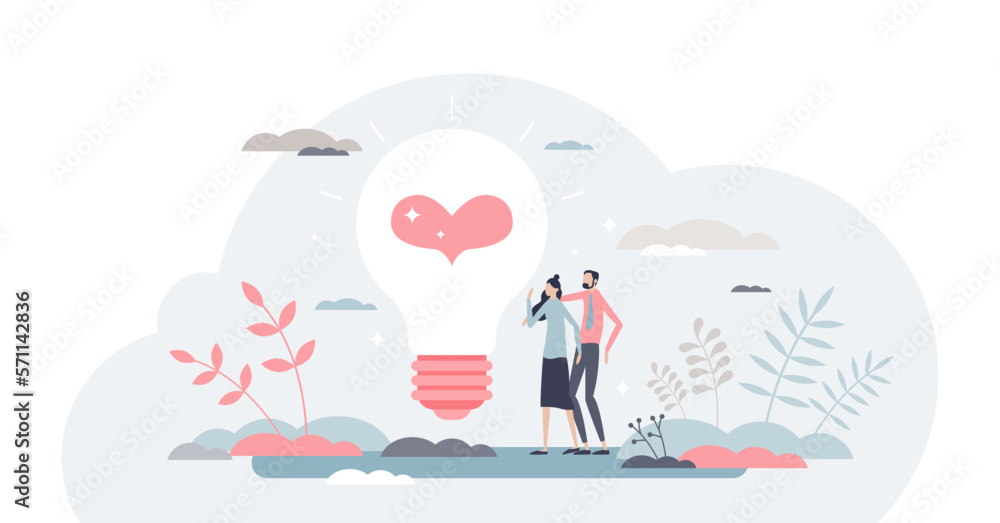 Well-being as positive mindset and partner happiness state tiny persons concept, transparent background. Calm relationships with harmony, balance and esteem illustration. Well-being as positive mindset and partner happiness state tiny persons concept, transparent background. Calm relationships with harmony, balance and esteem illustration.