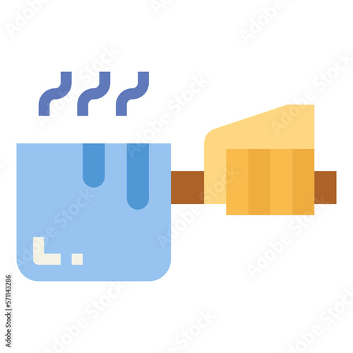saucepan flat icon style