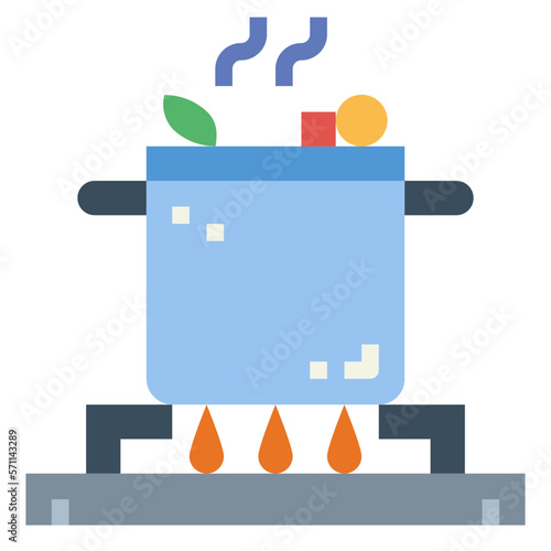simmer flat icon style