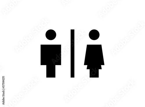 sign icon male and female toilet.