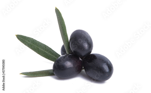 olives with leaves isolated