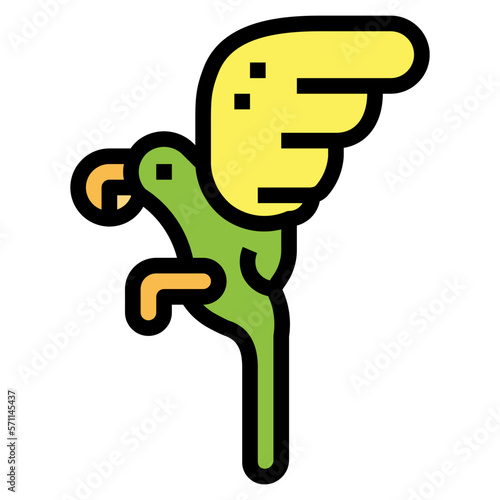 budgie filled outline icon style