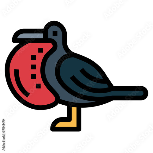 fregata magnificens filled outline icon style