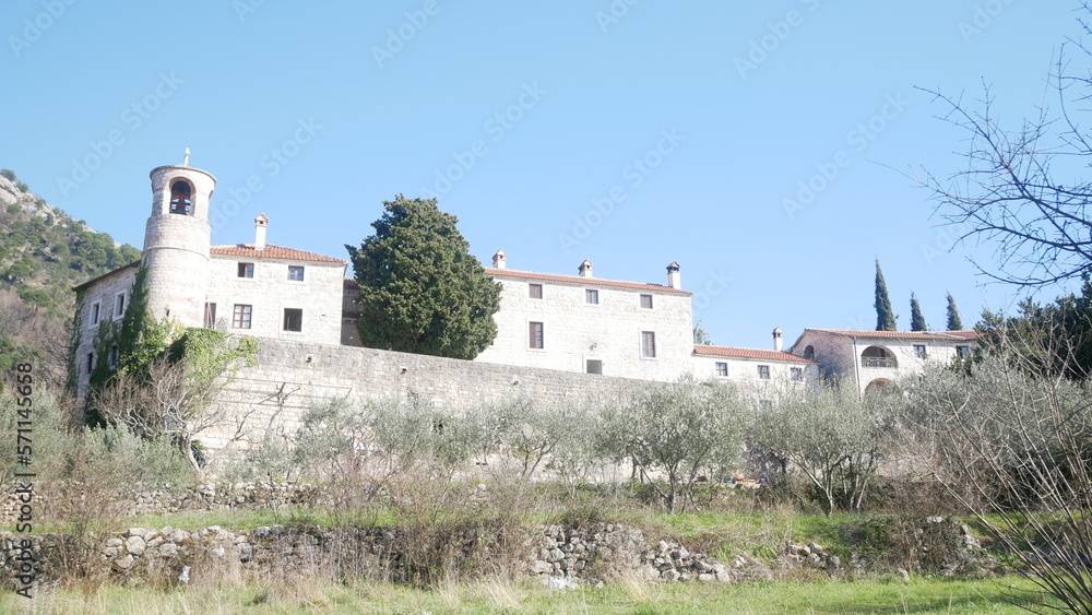 Monastery building in Montenegro. Monastery on the Main. Old monastery in the mountains. temple building
Monastery building in Montenegro. Monastery on the Main. Old monastery in the mountains. temple building
