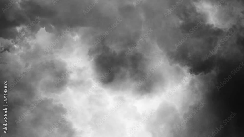 view of thunderstorm over dark gray clouds 4k view of thunderstorm over dark gray clouds 4k