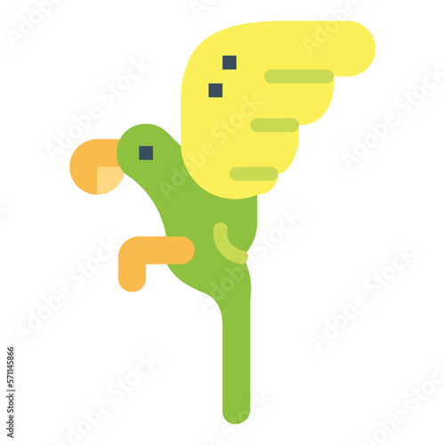 budgie flat icon style