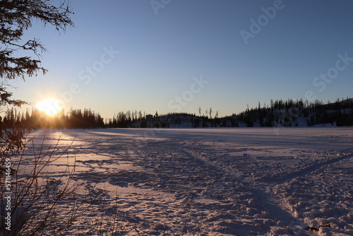 sunset in the snow  winter  snow  landscape  sky  tree  cold  nature  sunset  sun  trees  ice  frost  forest  season  sunrise  field  road  frozen  white  snowy  scene  morning  cloud  clouds  sunligh