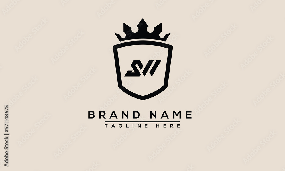 Fototapeta premium SW Company Brand Name LOGO design