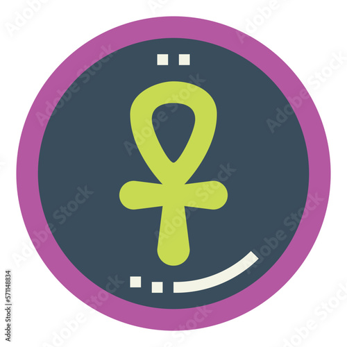 Ankh flat icon style
