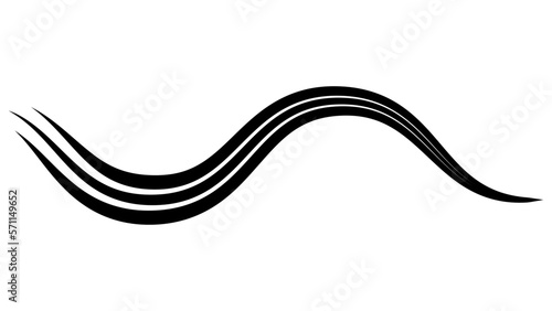 Swoosh tail curve line, underline swash logo, strip swish decoration