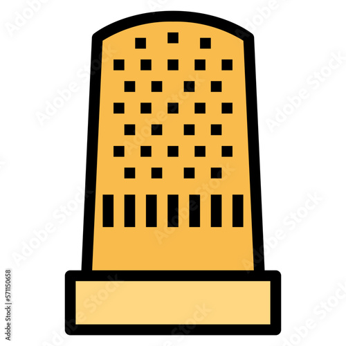 thimble filled outline icon style