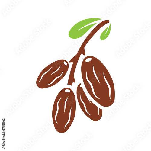 Dates logo food graphic design element template for muslim holidays inspiration