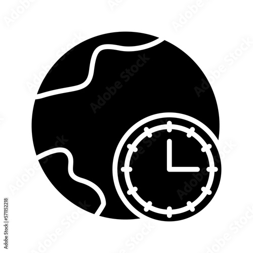 Global time icon. sign for mobile concept and web design. vector illustration