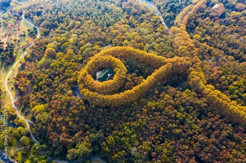 Aerial nanjing Ming tomb photo