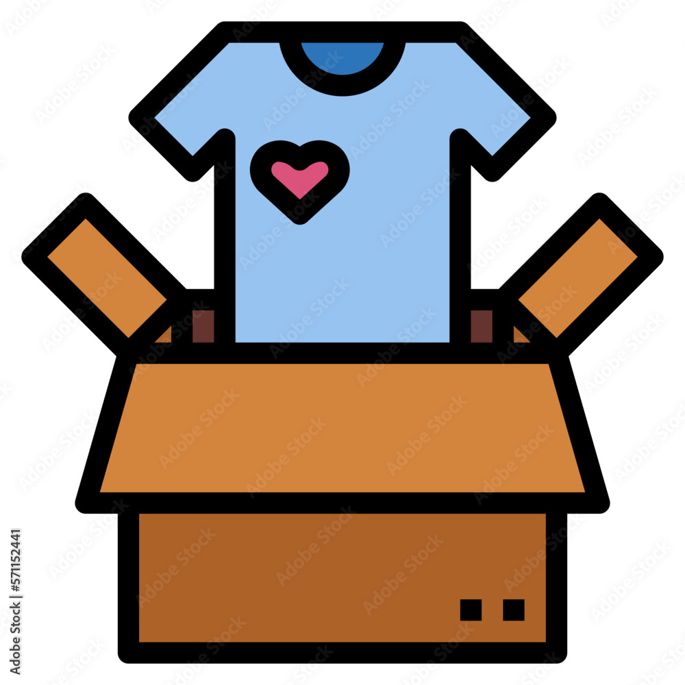 clothes donation filled outline icon style clothes donation filled outline icon style