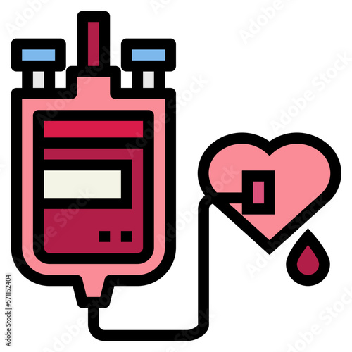 blood donation filled outline icon style