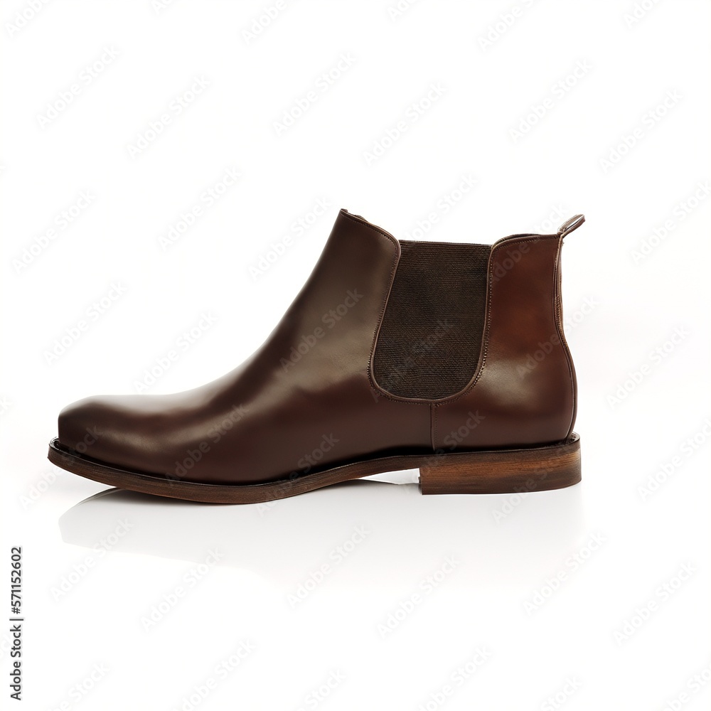 Stylish Brown Boot Shoe Isolated on White Background Created with Generative AI and Other Techniques Stylish Brown Boot Shoe Isolated on White Background Created with Generative AI and Other Techniques