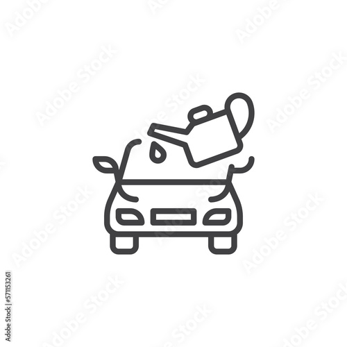 Oil change service line icon