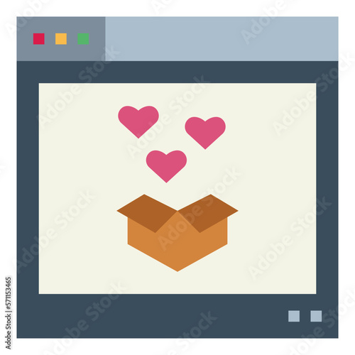 online donation flat icon style