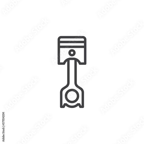 Engine piston line icon