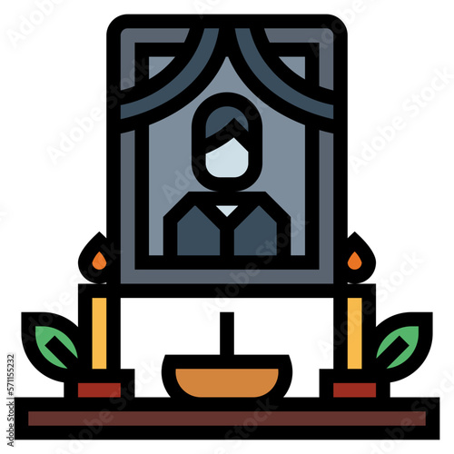 Altar filled outline icon style