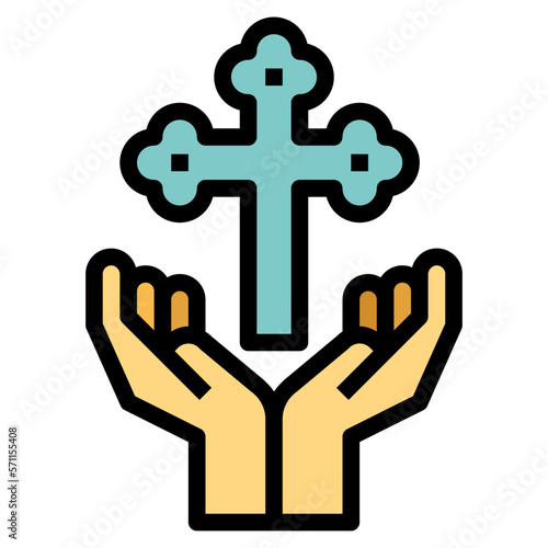 mantra filled outline icon style