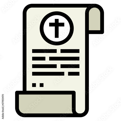 sermon filled outline icon style
