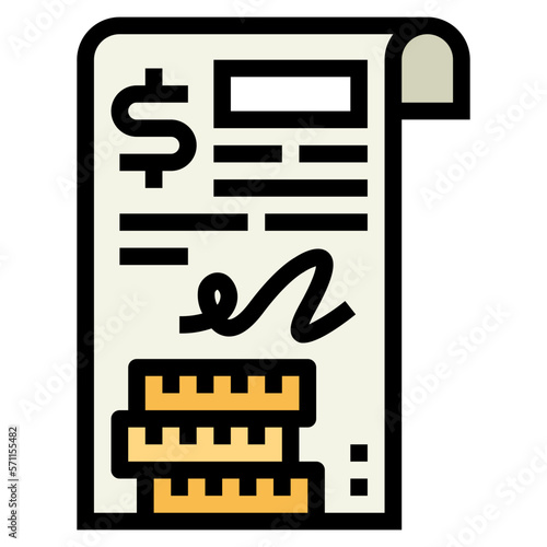 testament filled outline icon style