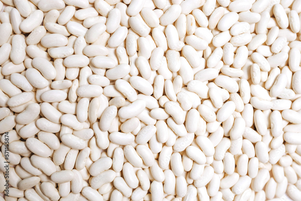 Lots of white beans. Texture background. Top view Lots of white beans. Texture background. Top view