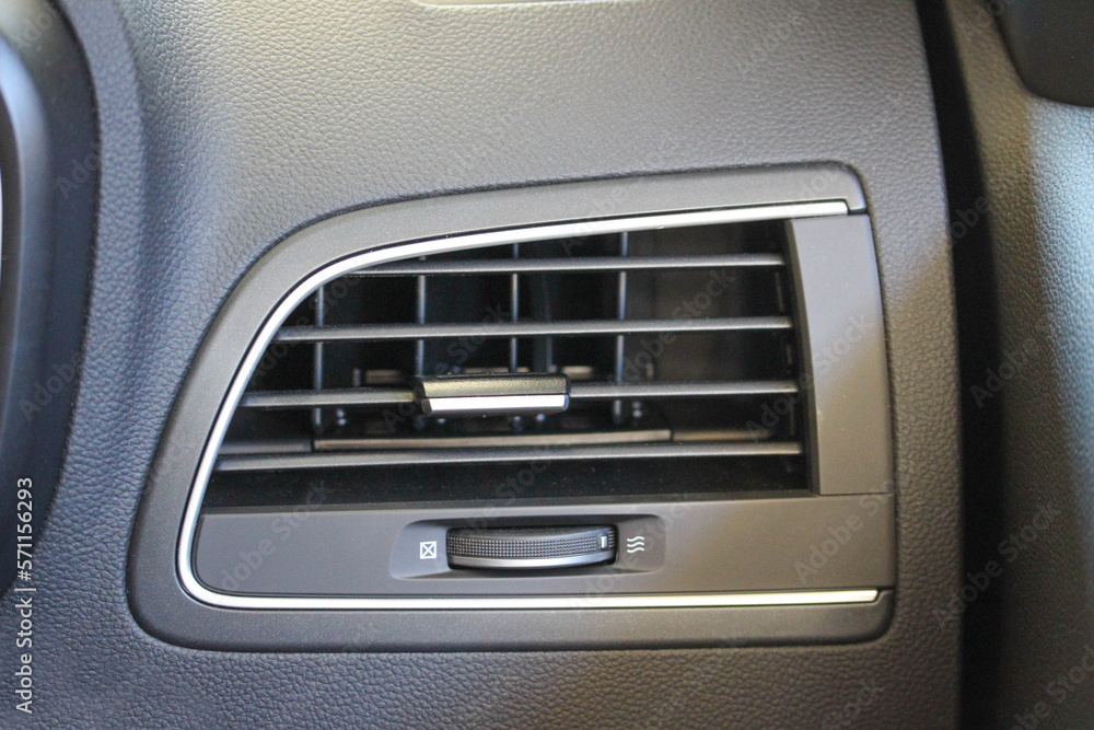 Passenger air vent in a new vehicle dashboard Passenger air vent in a new vehicle dashboard