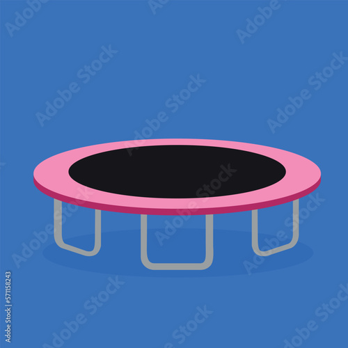 Trampoline flat icon. Vector illustration of a trampoline.