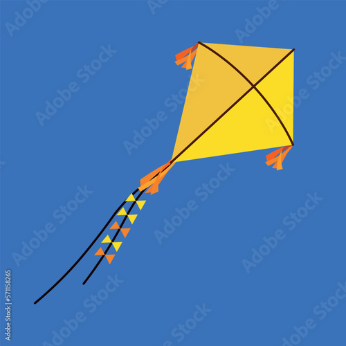 Kite icon. Flat illustration of kite vector icon 