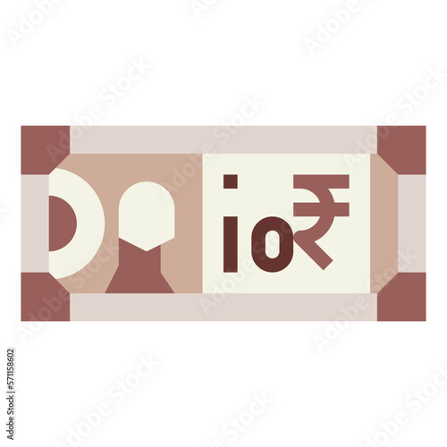 rupee flat icon style