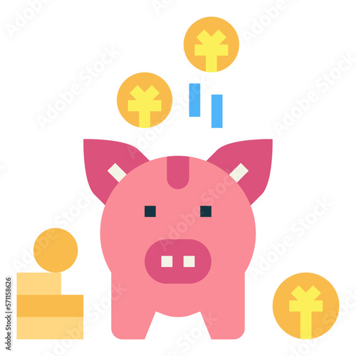 savings flat icon style