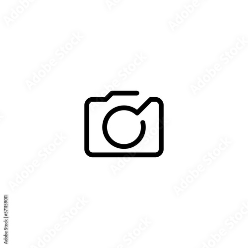 Photo camera silhouette logo icon 