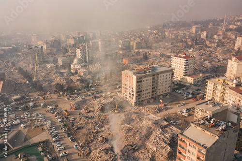 Fototapeta Turkey Earthquake Debris Kahramanmaras City
