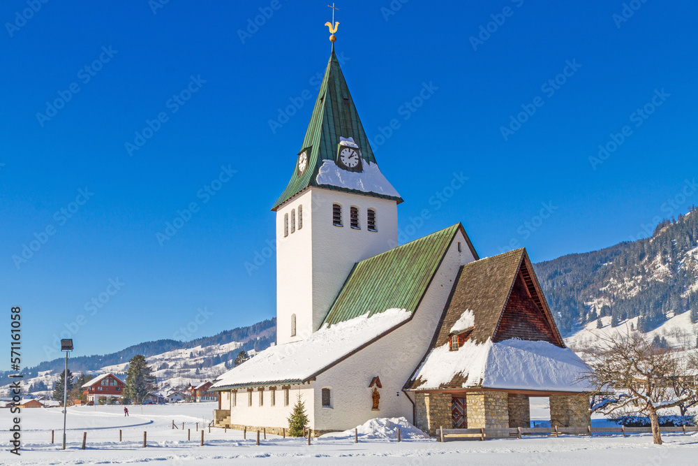 Bad Oberdorf - Allgäu -  Kirche - Kapelle - Winter - Bad Hindelang