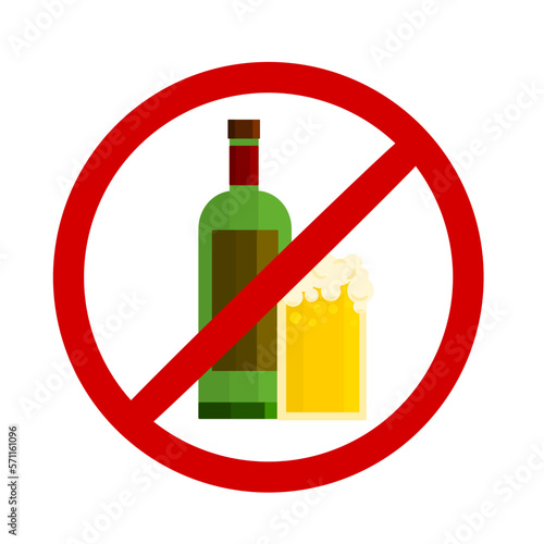 drunk forbidden. prohibited from consuming alcoholic beverages