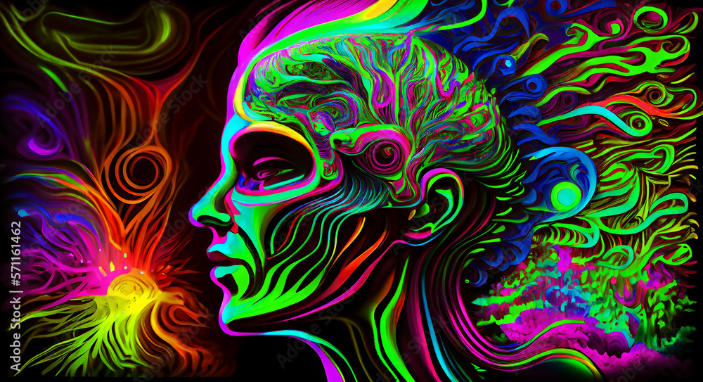 abstract colorful psychedelic art, generated ai abstract colorful psychedelic art, generated ai
