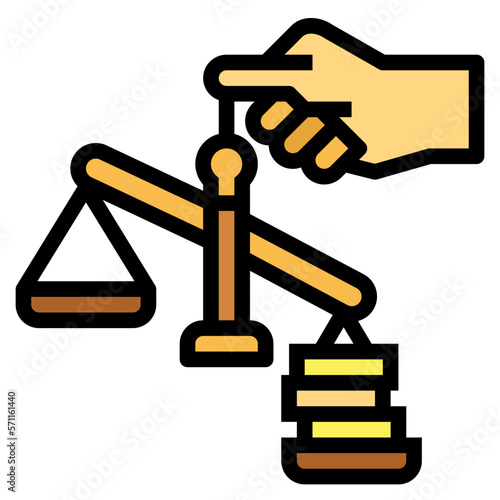 injustice filled outline icon style